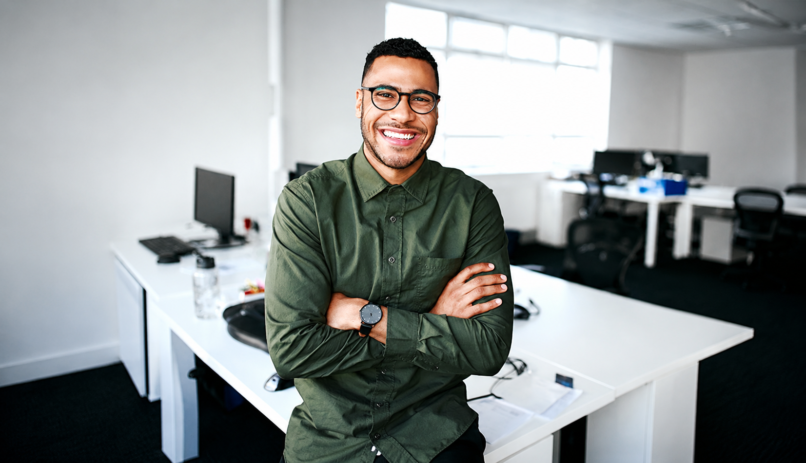 Photonfocus employees in the modern image processing office environment