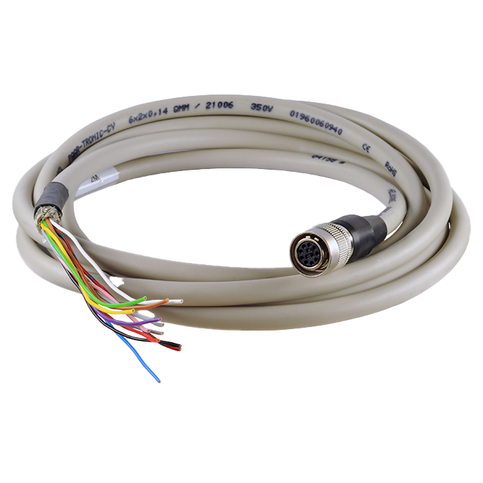 Cable P/T/S, Hirose, 12-pin